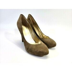 BCBGeneration Women's‎ 9B Brady Taupe Suede Leather Pumps Pointed Toe Dressy EUC